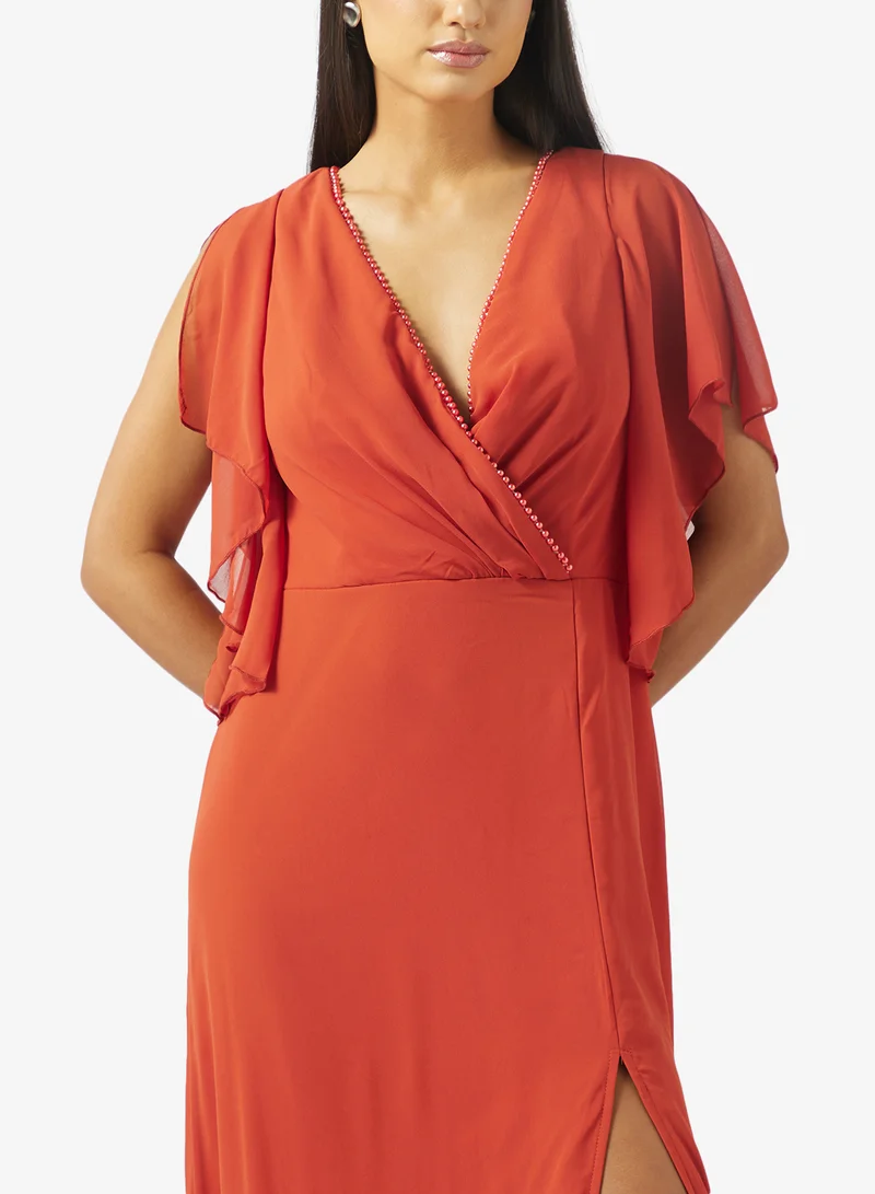 Ella Limited Edition  Bridesmaid Dress With Flouncy Sleeves for Women | Best Price UAE